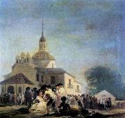 Francisco de goya y Lucientes Pilgrimage to the Church of San Isidro oil on canvas